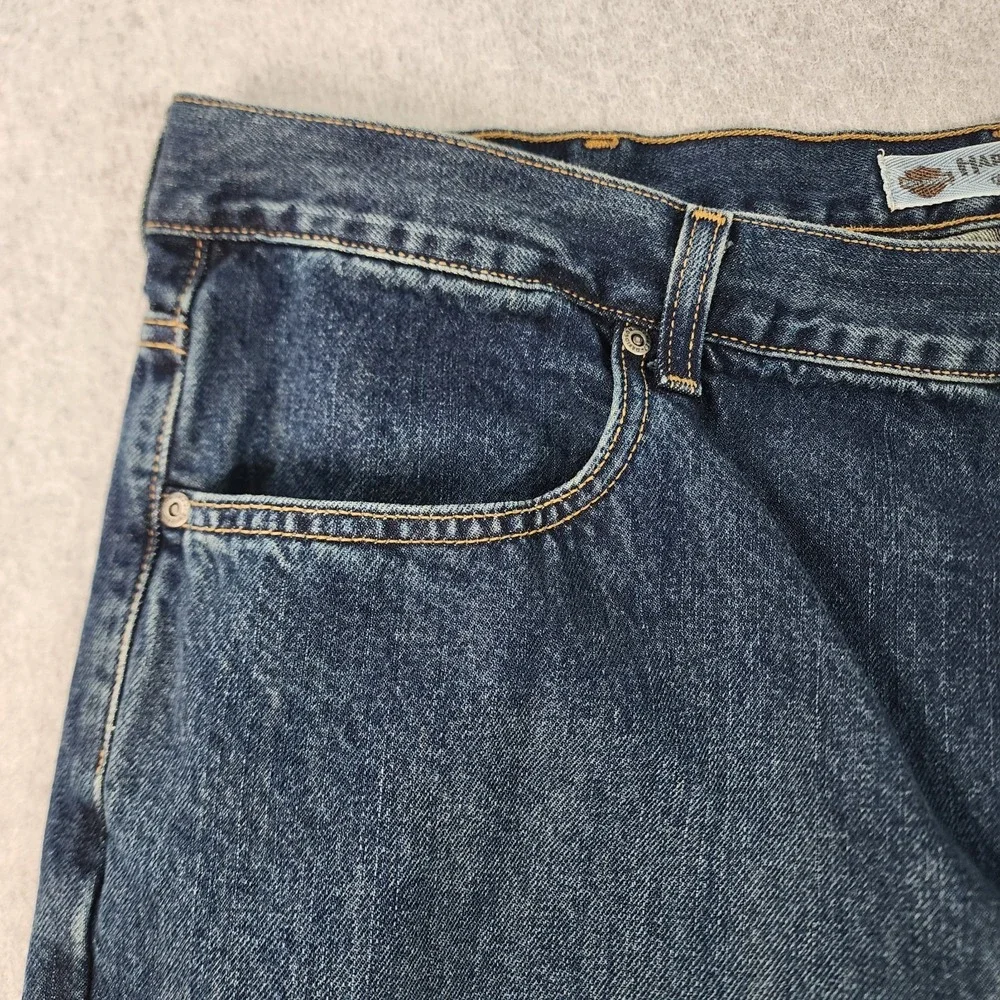 Harley Davidson Motorcycle Jeans Mens 42x32‎ Blue Medium Wash Biker Cotton Denim